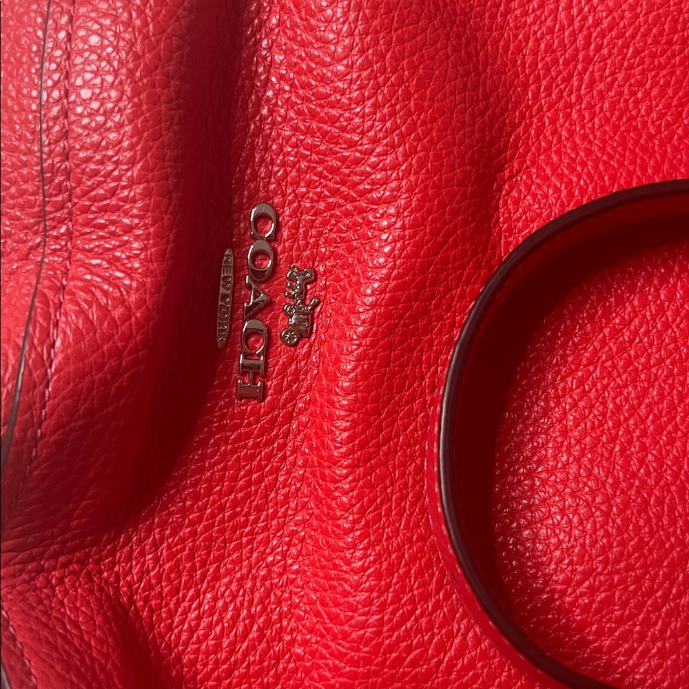Coach Cherry Red Leather Hobo Bag - Picture 3 of 6